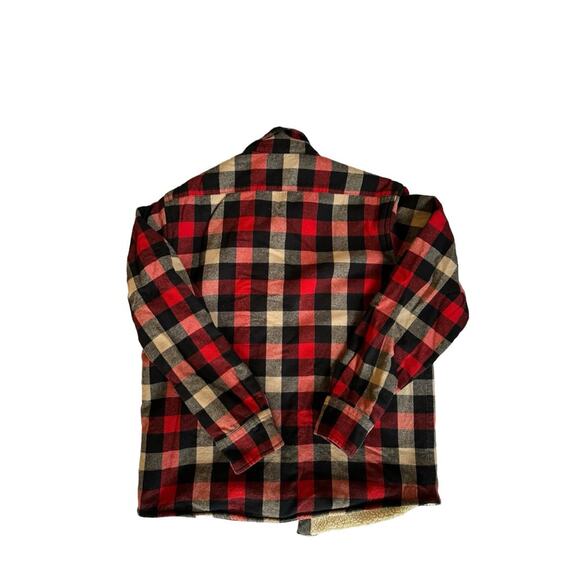 J Crew Men's Red Plaid Flannel Shacket Size M - Picture 7 of 8